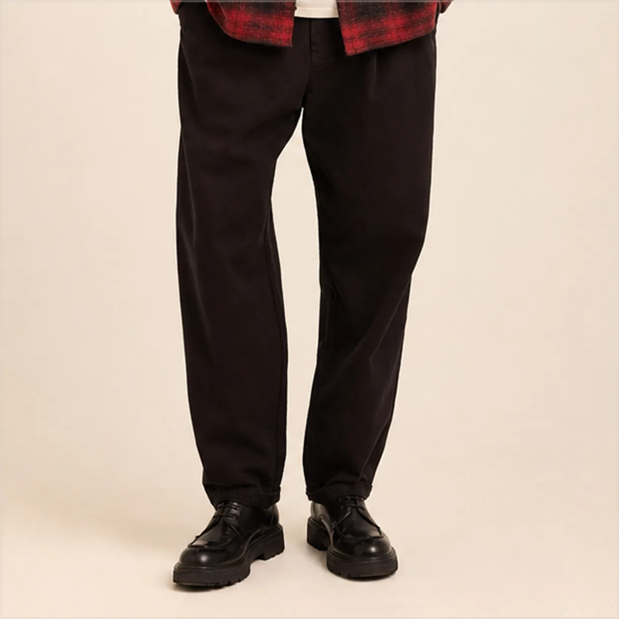 Brushed Plaid Overshirt detail cuff