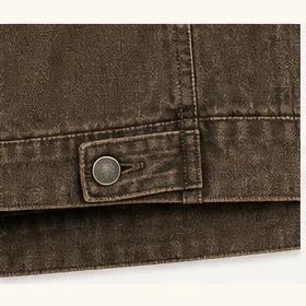 Cropped Work Jacket detail hem