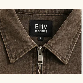 Cropped Work Jacket detail collar