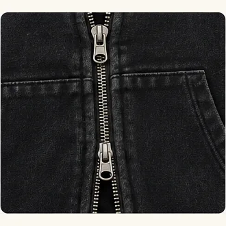 Double Zip Hoodie detail zip