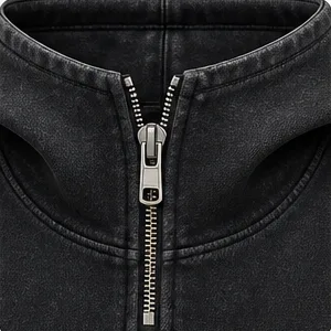 Half Zip Hooded Sweatshirt detail zip neck