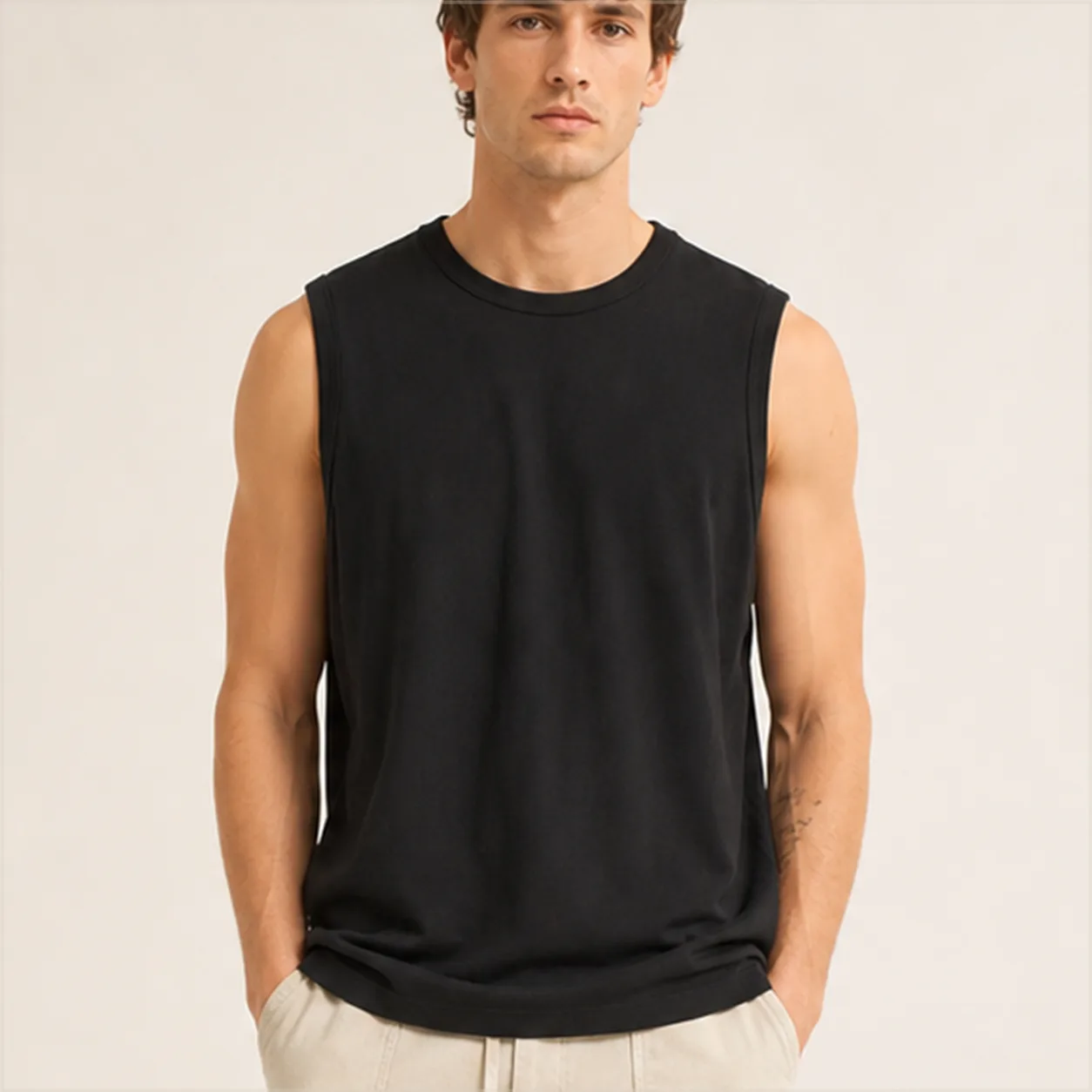 Heavy Jersey Tank detail armhole