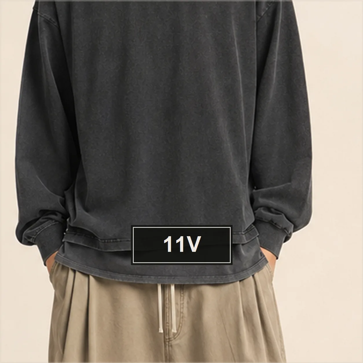 Layered Long Sleeve Tee detail label