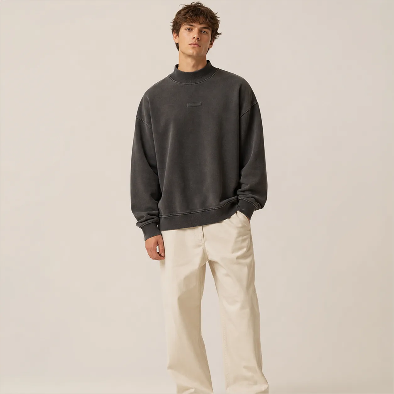 Mockneck Logo Sweatshirt back