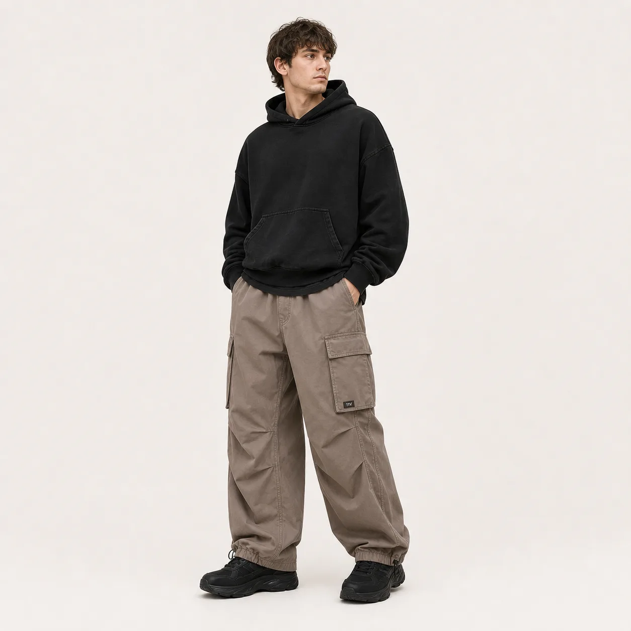 Parachute Cargo Pants model