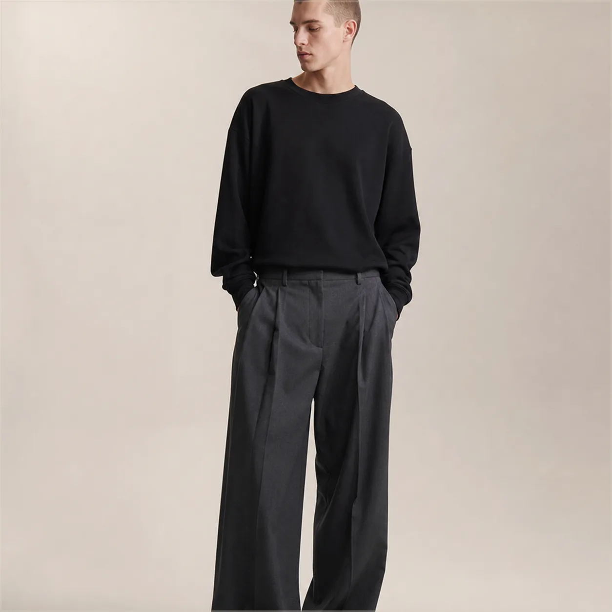 Pleated Wide Leg Trousers back