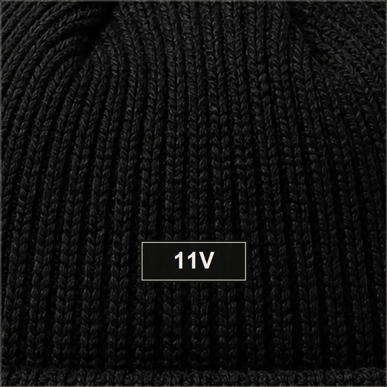 Striped Knit Beanie detail patch