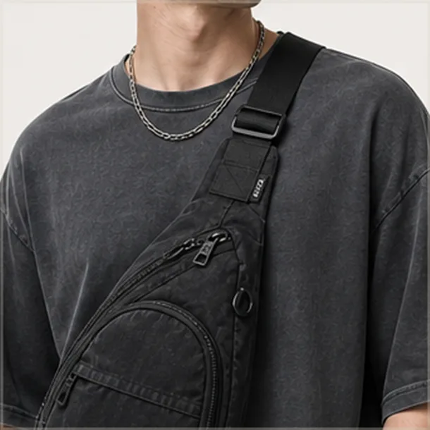 Utility Crossbody Sling Bag detail buckle