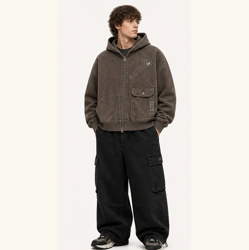 Utility Zip Hoodie model