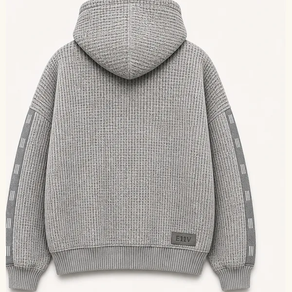 Waffle Zip Hoodie back